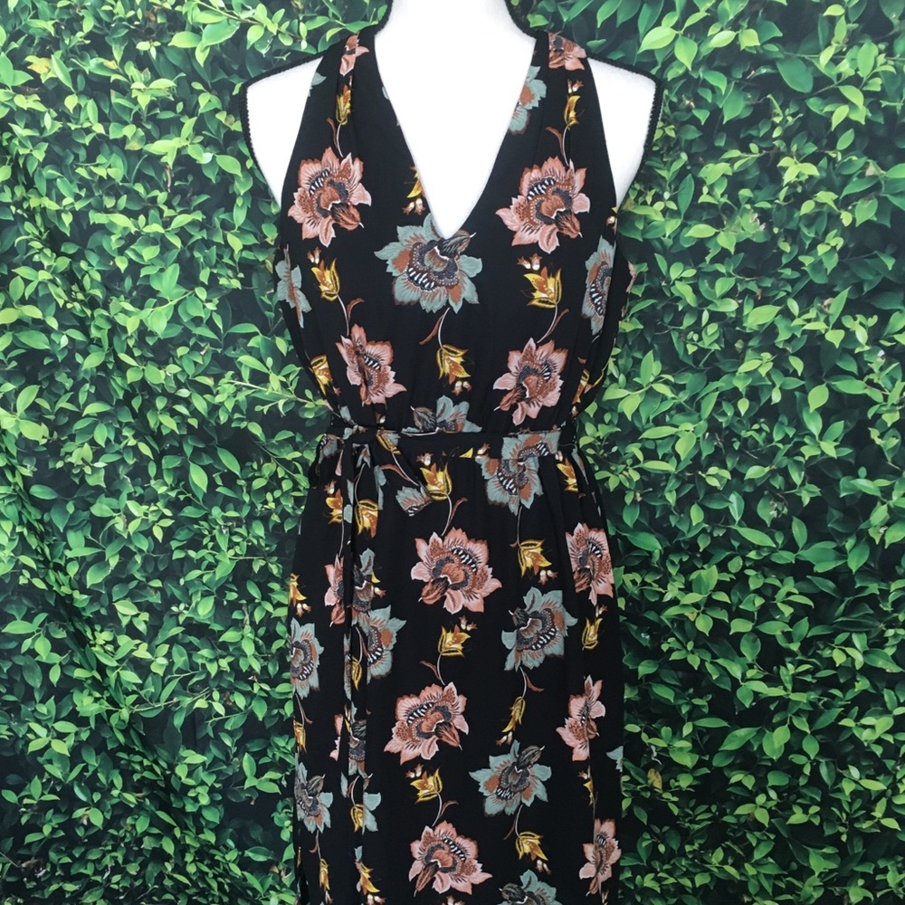 NWOT / DR2 Floral black dress